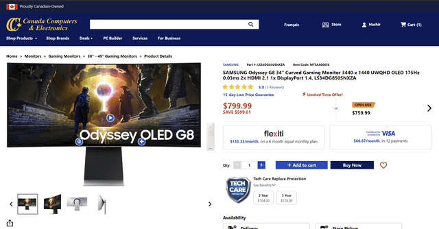 Samsung G8 34" UW OLED on clearance for $800 CAD, worth it over my 27” FO27Q2 for AAA gaming? – Samsung G8 34 UW