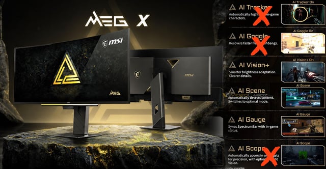 MSI removes the AI cheat features from its MEG X gaming monitor – msi meg x gaming