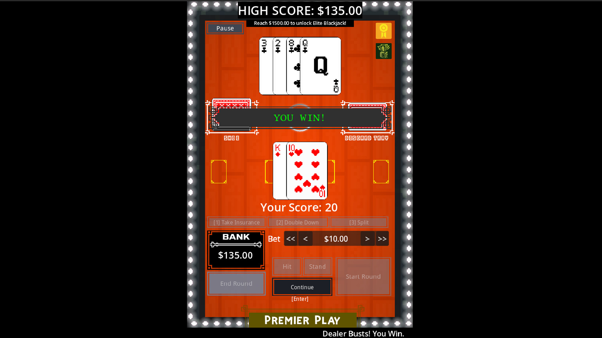 Blackjack 2D: Dealer's Gambit