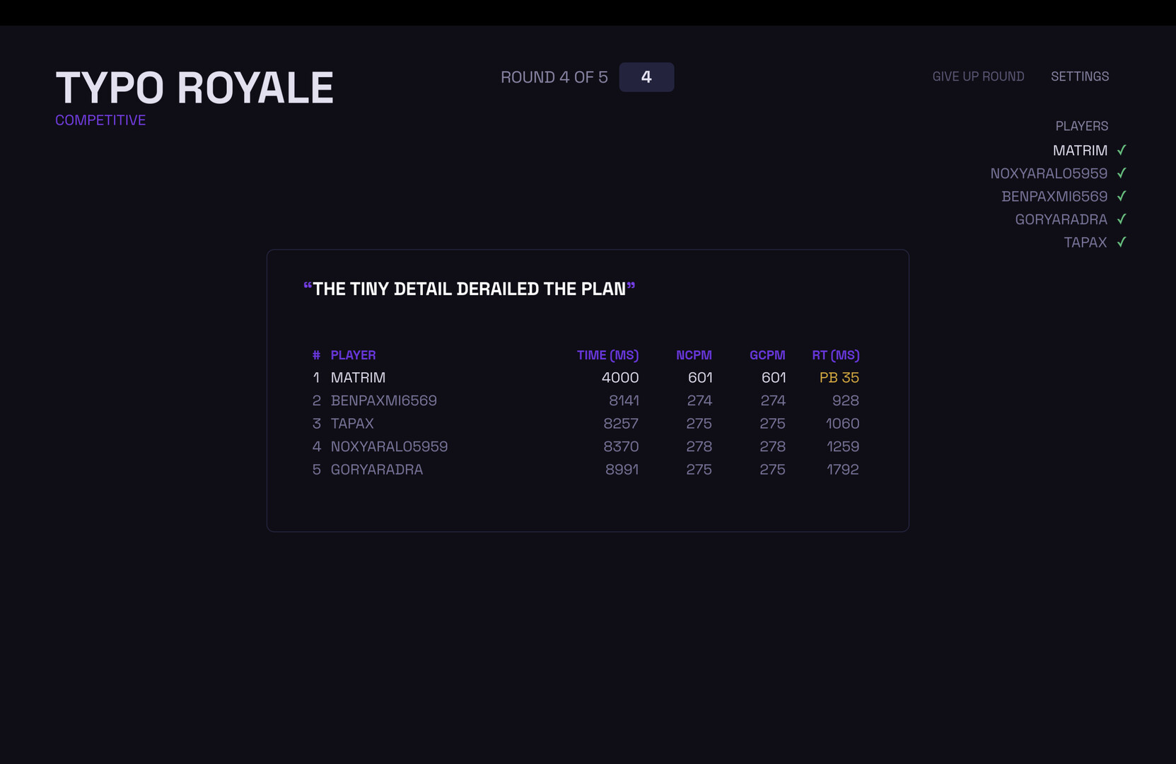 Typo Royale